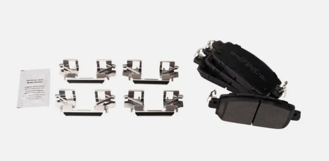 Ceramic brake pads at the front