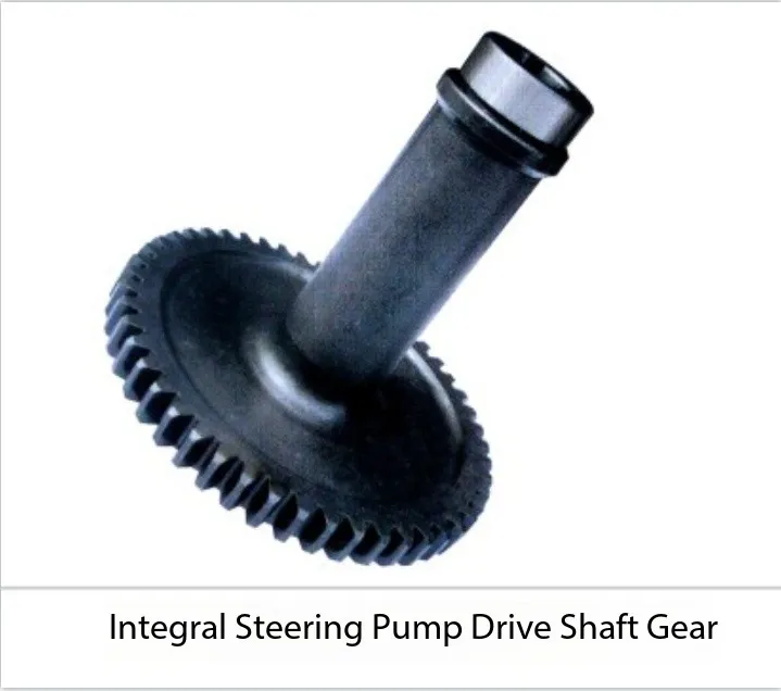 The overall steering pump drives the shaft gear