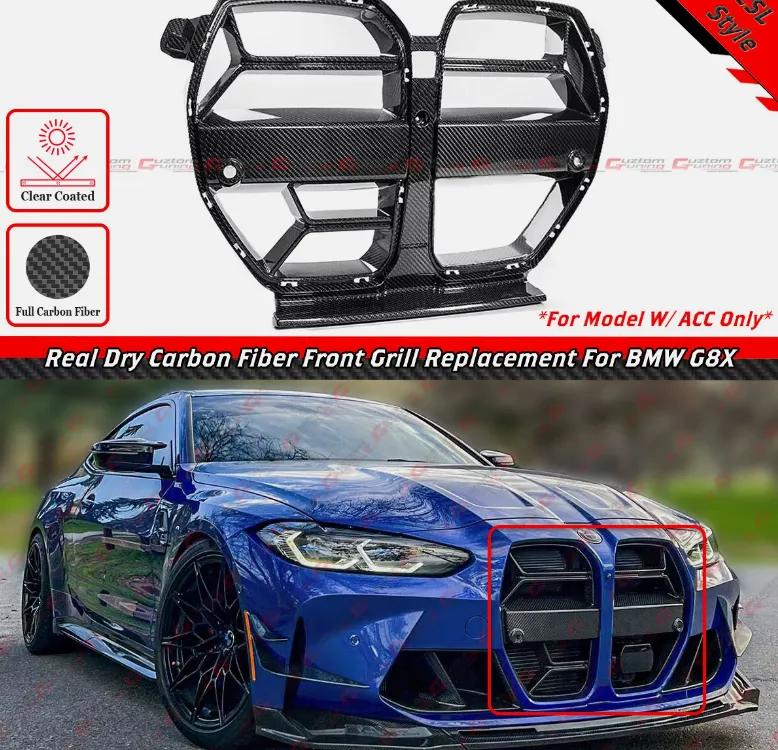 Suitable for BMW M3 G80 M4 G82 G83 CSL PREPREG CARBON FIBER NOSE GRILL GRILLE