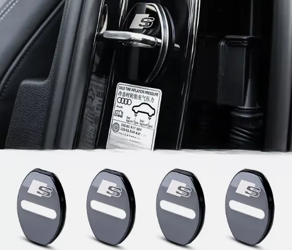 4PCS For Audi Door Lock Cover Suitable for A6L/A4L/A3/A7/A5/Q3/Q5L 2019-2022 New Black