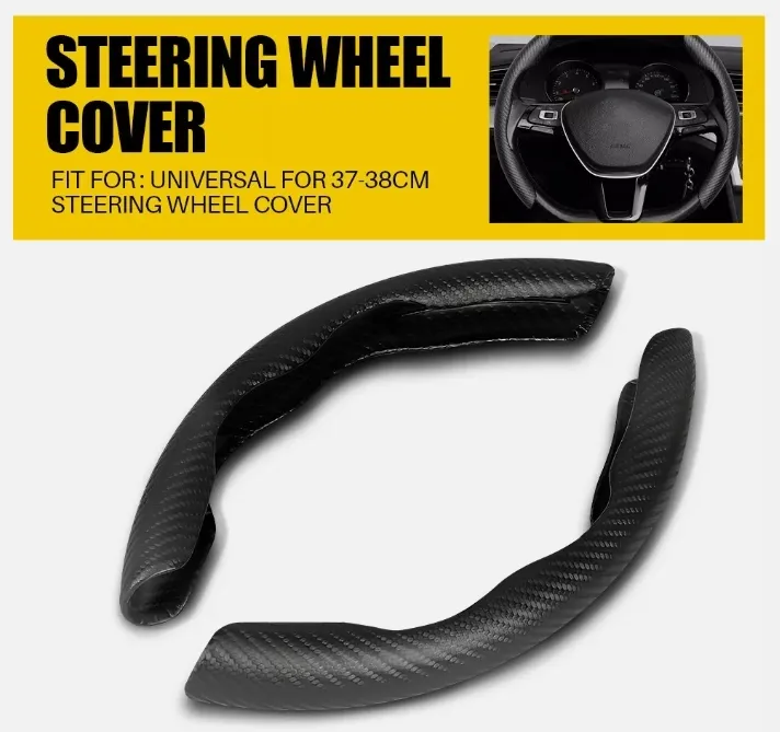 Suitable for Mercedes-Benz Carbon Fiber Car Steering Wheel Booster Cover 2PC Accessories