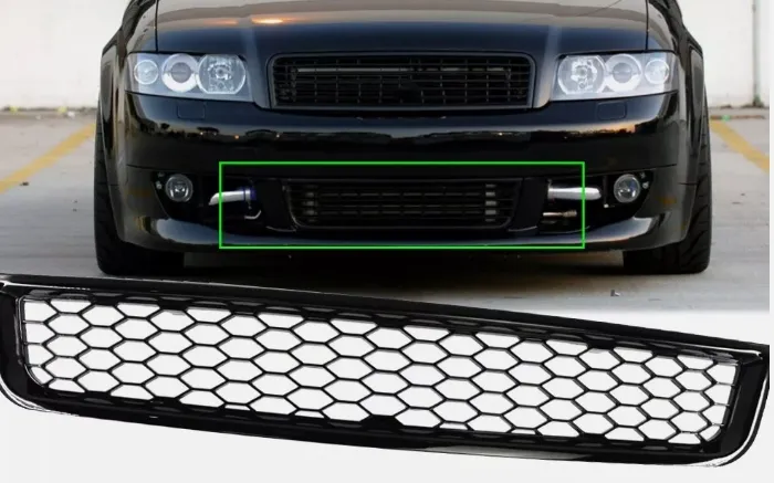 Front Bumper Lower Grille Cover Cap Trim For 2002-05 Audi A4 B6 Black 8E0807647