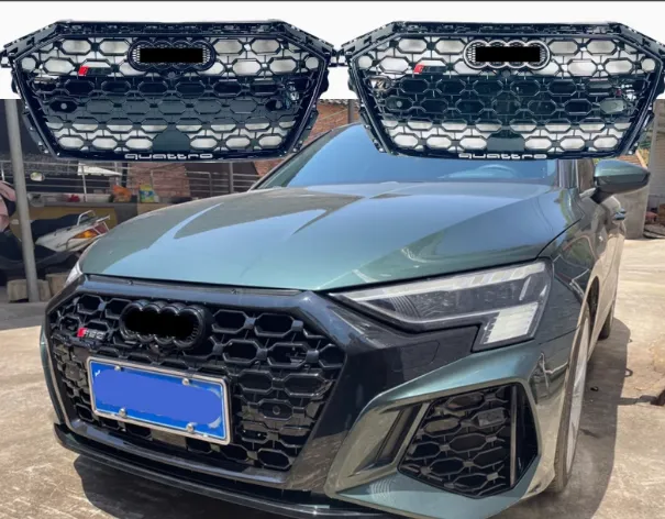 Suitable for 21-24 models of Audi A3 A3L S3 modified with RS3 honeycomb grille and large surround