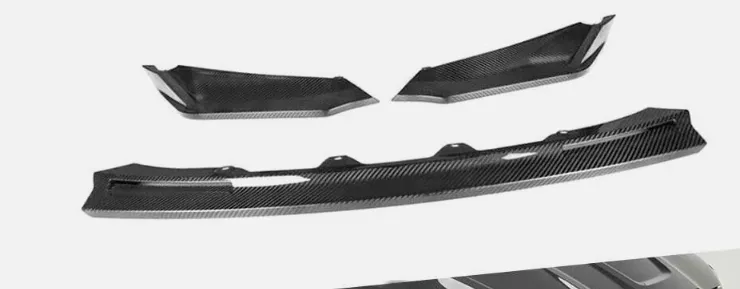 V Real Carbon Fiber Front Bumper Add-on Splitter Lip For BMW G80 M3 G82 M4 21-22