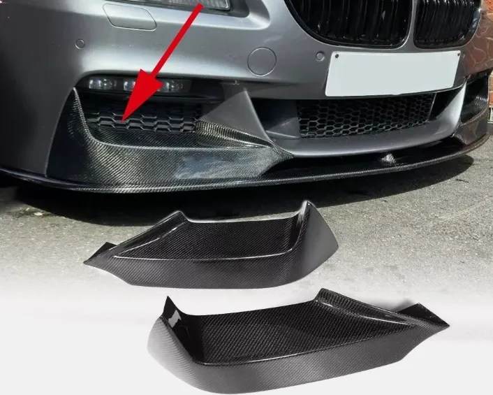 For BMW F06 F12 F13 M Sport 12-18 Real Carbon Front Bumper Corner Splitters Lip