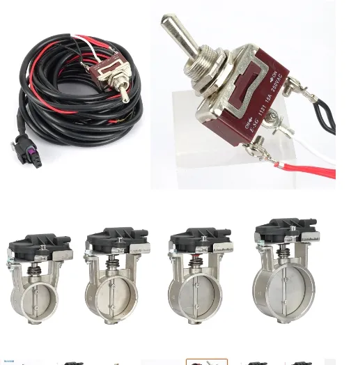 Automobile exhaust pipe electronic electric valve integrated cut-off exhaust silence system