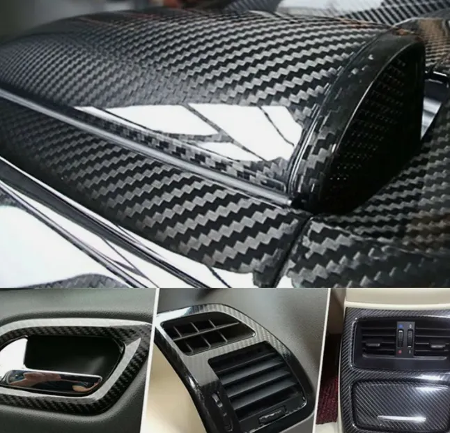 Auto Parts Accessories Carbon Fiber Vinyl Film Car Interior Wrap Stickers 12x60"