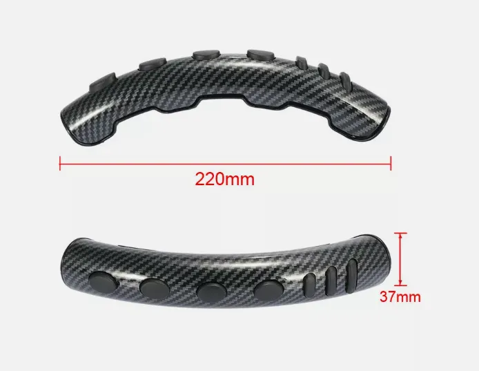 2x Carbon Fiber Non-Slip Car Steering Wheel Booster Cover Trim Black Accessories