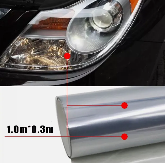 Car Headlight Light Black Protector Film Tint Sticker Lamp Accessories