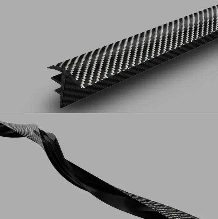 Carbon Fiber Car Dashboard Windshield Gap Sealing Strip Rubber Auto Accessories