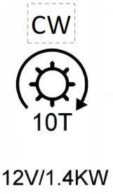 Ford starter Forus Manual Small 10T New Focus 1.6