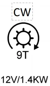 Dongfeng starter Peugeot 307 Sega 308408 Triumph C52.0/2.3