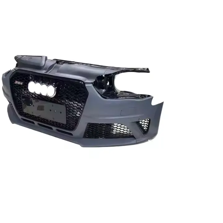 Audi RS4 Easy to install front bumper RS style chrome quality ABS plastic rear upgrade body