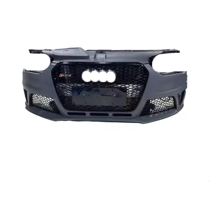 Audi RS4 Easy to install front bumper RS style chrome quality ABS plastic rear upgrade body