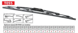 Deerxuan T055 Premium Steel on Car Wiper Blade Universal for All Vehicle Models Noise-Reducing Drive Quietly