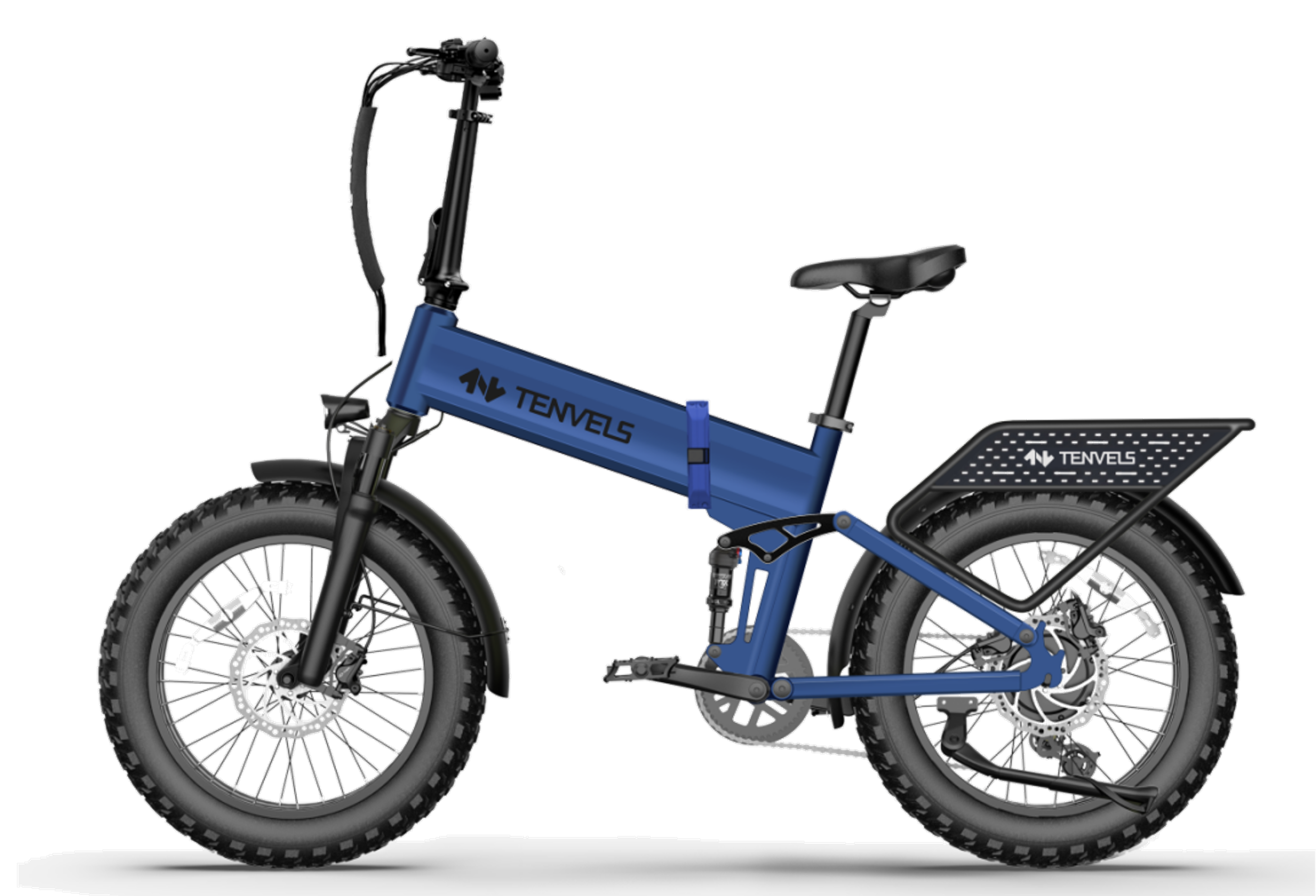 20-Inch Electric Bike with Full Suspension - 48V 500W Motor, 48V 12.5Ah Battery, Shimano 7-Speed, Iron-Leg Fork