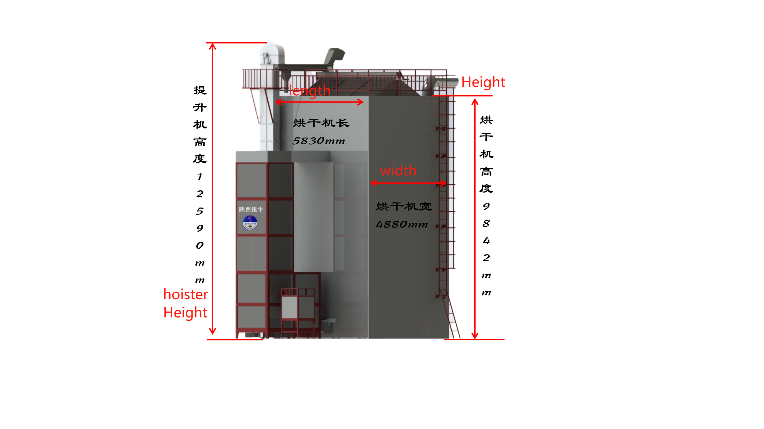 5H-20TP Mixed-Flow Static Batch Grain Dryer for Agricultural Use
