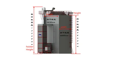 5H-20TP Mixed-Flow Static Batch Grain Dryer for Agricultural Use
