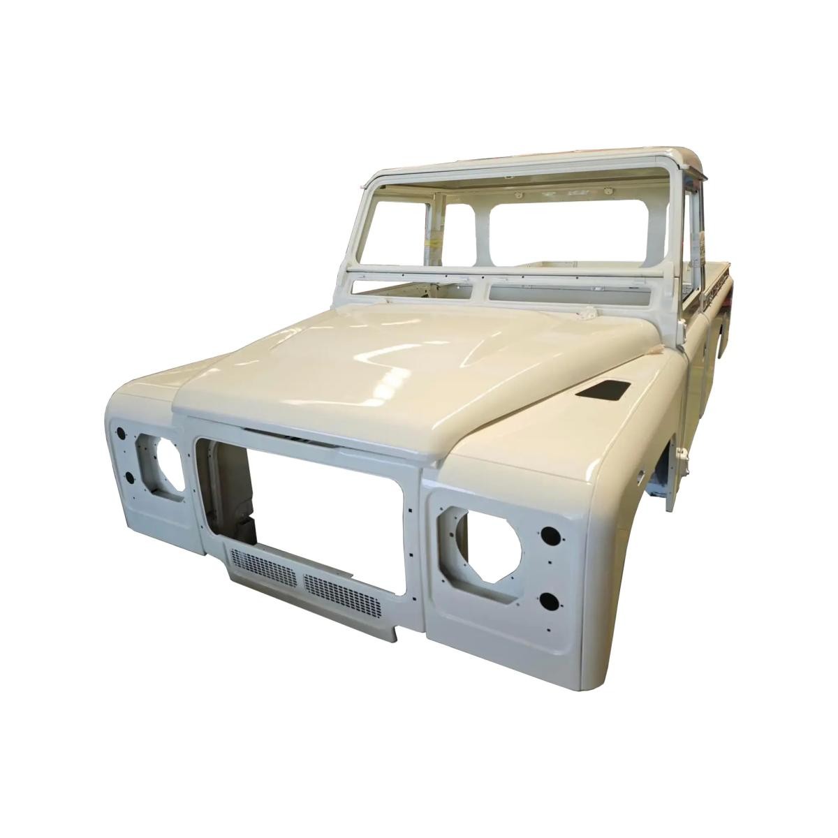 SINGLE ROW PICKUP COMPLETE CAB WITH DOORS&sbquo;WITH PRIMER(LHD), 1998, FOR LAND ROVER DEFENDER 110 TD4, (ALUM+STEEL)