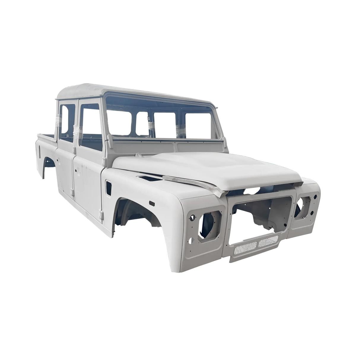 CABINE COMPL&Egrave;TE AVEC PORTES, AVEC PRIMER, 1998, POUR LAND ROVER DEFENDER 110 TD4, (LHD), (ACIER ALUM)