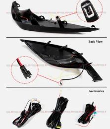 Sequence bezel cover + clear lens LED fog light kit