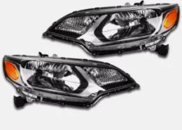 Suitable for 2015 2017 Honda Fit Halogen Headlight Assembly Driver Passenger Set Pair 2P