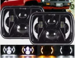 Pair 7x6'' 5x7INCH LED Headlights Hi/Lo Suitable for 1983-2004 Toyota Hilux w/ Canbus