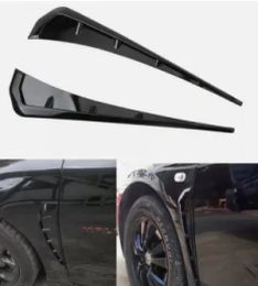 Sport Black Soft TPU Side Fender Air Vents Wing Cover Trim Car Accessories