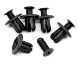 Door fender nylon expanded core-piercing screws