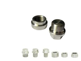 Oxygen sensor welded round step nut exhaust pipe screw