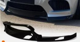 For BMW X5M E70 X6M E71 E72 2010-2014 Gloss Black Front Bumper Lip Chin Spoiler