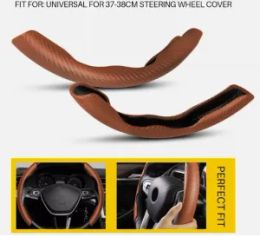 15'' inch Carbon Fiber Brown Car Steering Wheel Cover ABS Suitable for Mercedes Benz EAH