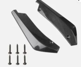 Carbon Fiber Rear Bumper Lip Diffuser Splitter Canard Protector Car Accessories