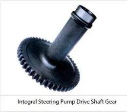 The overall steering pump drives the shaft gear