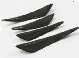 Real Carbon Fiber Front Bumper Canards Fins for Audi BMW Lexus INFINITI Benz