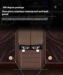 Car floor mat, Nappa leather, customizable, suitable for all models