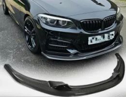 For BMW F22 M235i M240i M-Sport 2014-2019 Front Bumper Lip Splitters REAL CARBON