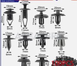100pcs Screw Rivets Bumper Fender Clips Suitable for Mercedes-Benz SL63AMG SL65AMG 2010