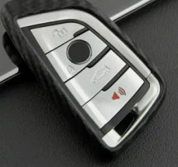 For New BMW Accessories Carbon Fiber Car Key Case Cover Holder Shell Holder New