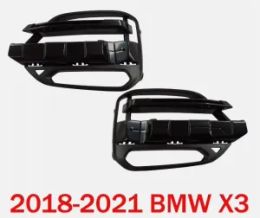 New Bumper Grilles For 2018-2021 BMW X3 Front Driver & Passenger Side Black 2Pc