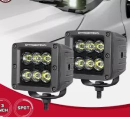 Suitable For FORD RANGER TOYOTA 4Runner 2X3" LED Ditch Pods Hood A Piller Cube Fog Light