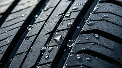 Tire Tread Groove Design for Wet Roads